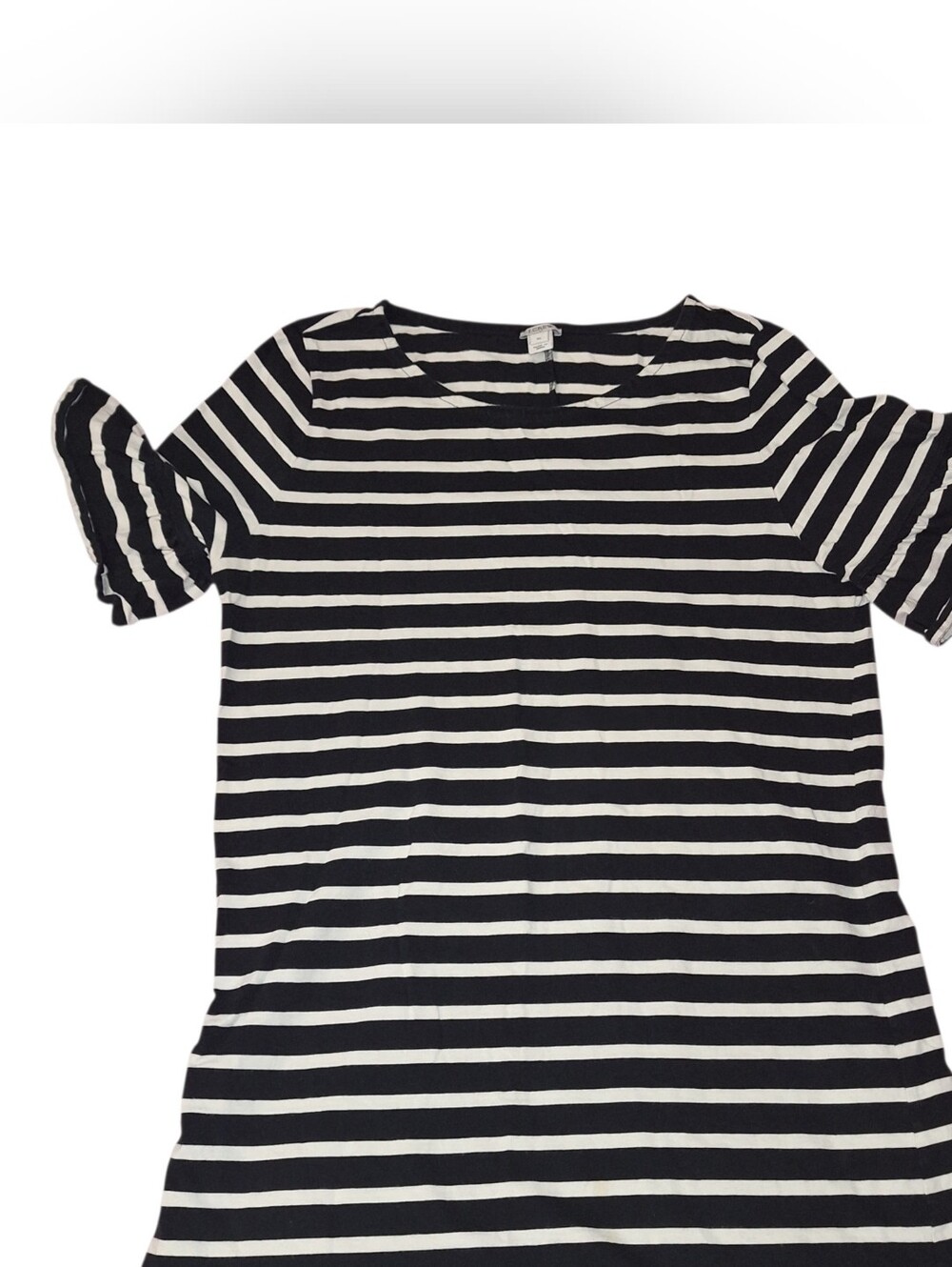 J. Crew Black White Stripe Tunic Top Dress XL